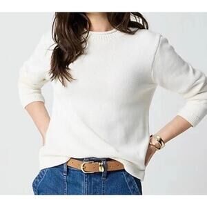 J. Crew Classic Roll Neck/Mock-Neck Sweater Long Sleeves Ivory Size XS NWT